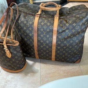 Authentic Vintage Louis Vuitton Luggage Brown Monogram Large Canvas